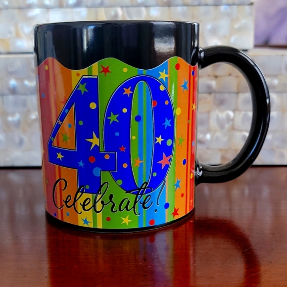 40th Birthday Mug CELEBRATE 40 - Picture 1 of 4